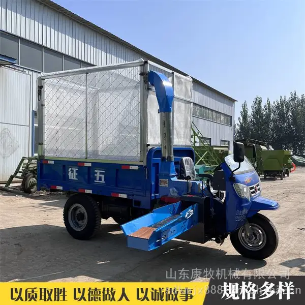 自动进料青贮铡草机 32马力农用车载碎草机 搭载6吨铡揉机