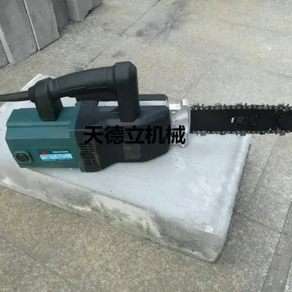 220V电动轻质砖切割机 手提式泡沫砖链锯 加气砖墙开洞用