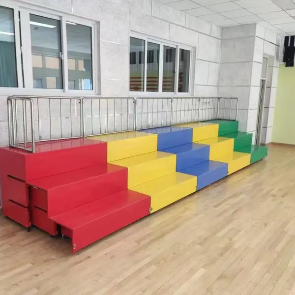 定制生产折叠合唱台 多层拆装合唱台阶铝合金团体演出合影梯厂家