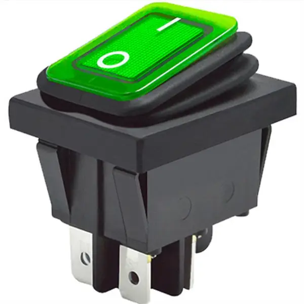 KCD4带灯翘板开关 大电流两档 IP55等级 防水船型开关