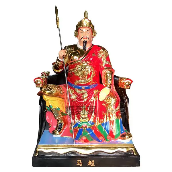 五虎上将神像1.6米 五虎大将关羽 张飞 赵云 马超 黄忠佛像 玻璃钢佛像 神像厂家