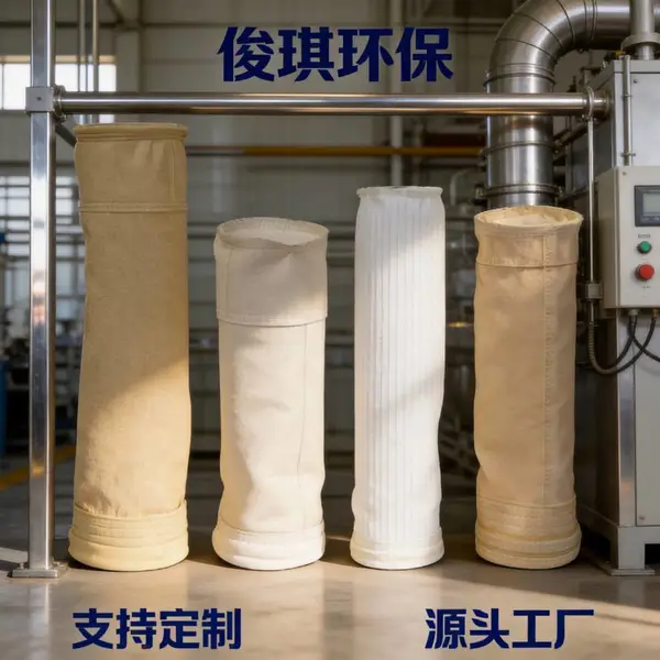 脉冲除尘器布袋滤袋涤纶针刺毡/高温玻璃纤维阻燃三防水油防静电