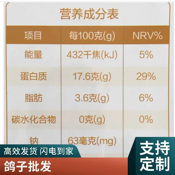 冷链直达 新鲜鸽子肉 营养均衡 饭店食材优选 品质保证