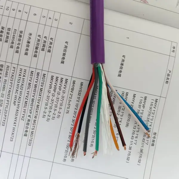 MHYVP证书 2*3.3+2*0.85平方矿用通信电缆外径12mm