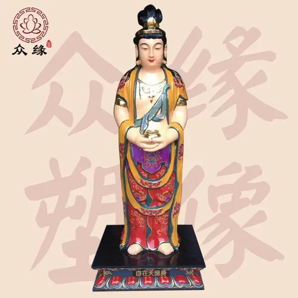 观世音32应身佛像 独觉圆觉佛身雕像 极彩观音居士身神像