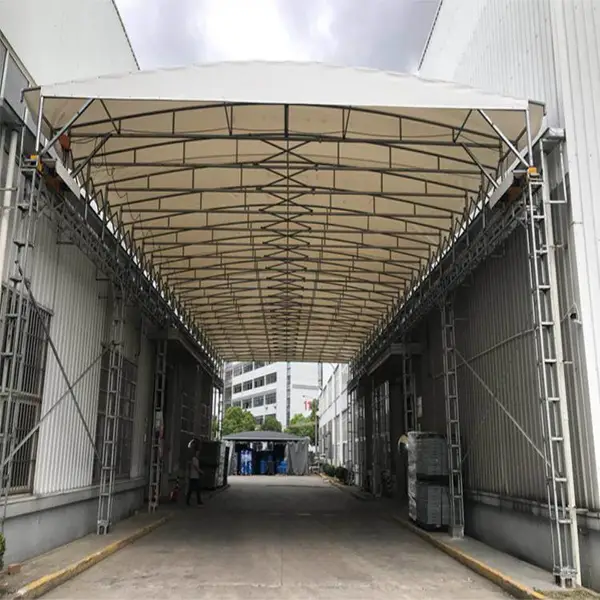 电动推拉棚 仓库雨棚 xyqx-01东莞清溪物流卸货区遮阳棚