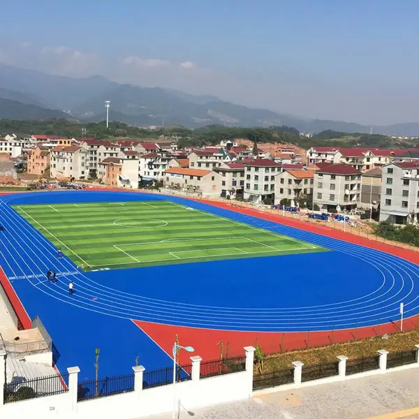 福州塑胶跑道施工_学校操场翻新改造_学校塑胶跑道篮球场施工_足球场施工_能冠体育工程