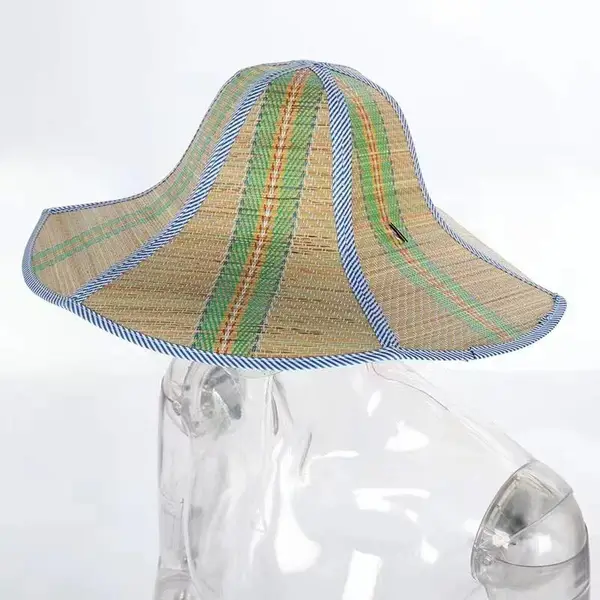 草帽生产厂家草编帽子遮阳防晒夏季渔夫帽大檐劳保工地竹编制草帽