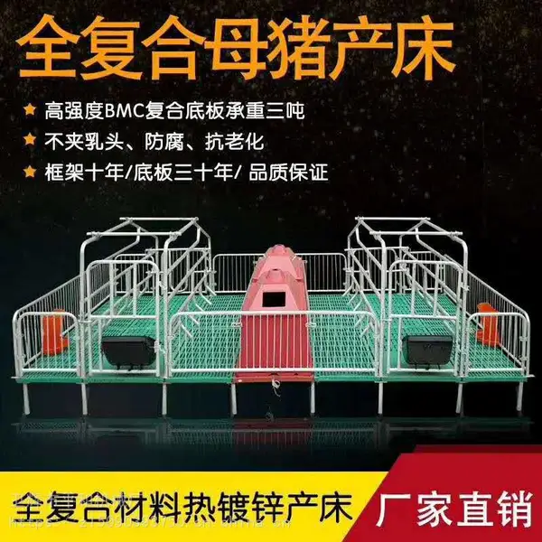 猪产床双体母猪产床仔猪分娩床母猪产保一体产床定位栏保育床
