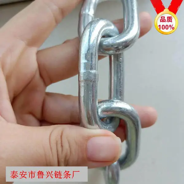LX镀锌铁链 河北12厘工程护栏链条 圆环链配套五金件加工厂