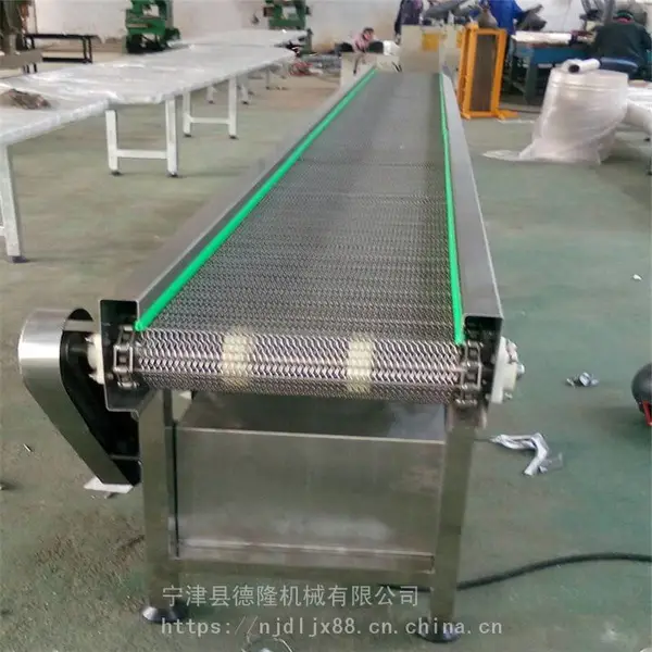 耐高温不锈钢网带输送机隧道炉面包输送机传送带食品网链流水线德隆定制