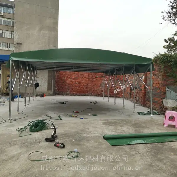 金堂雨篷布 固定蓬 电动双开棚 悬空高架棚 帐篷定制