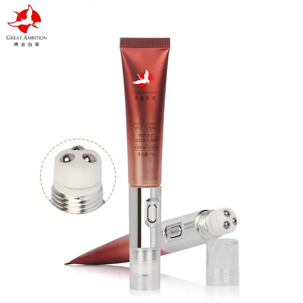 15g眼霜包材 震动开关滚珠头 高亮铝塑管 逆向UV