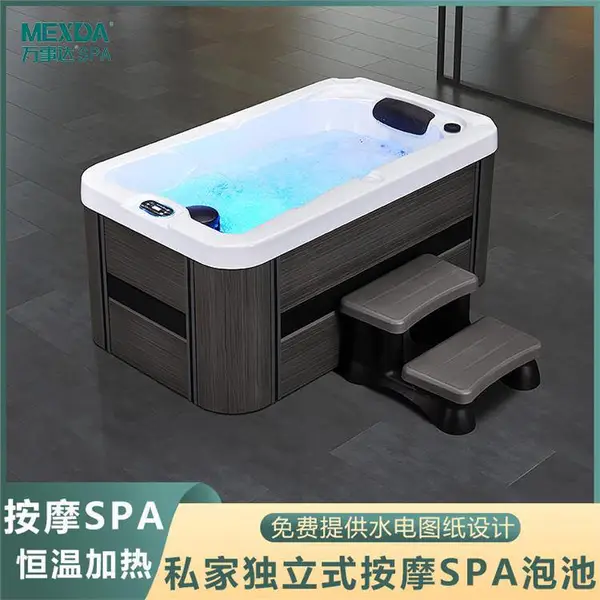 户外别墅冲浪家用浴缸自动加热循环过滤梦幻灯光营造