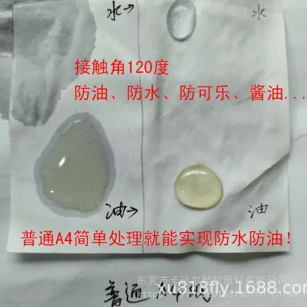 代理织物 服装布料防水 防油纳米乳液 不粘水不粘油又透气溶液