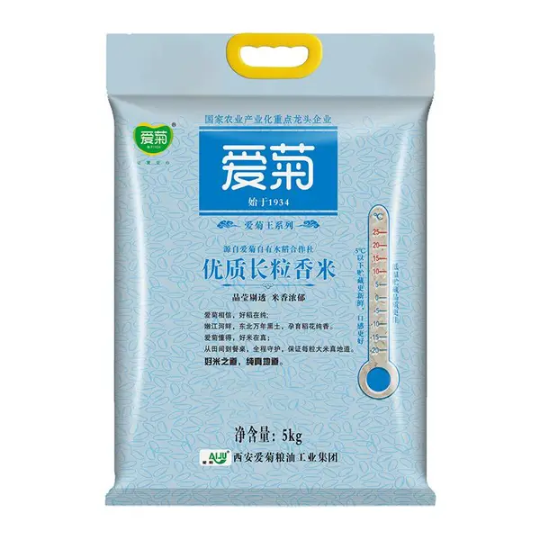 爱菊大米 五常长粒香米 5kg 东北晚粳稻 家用10斤真空包装