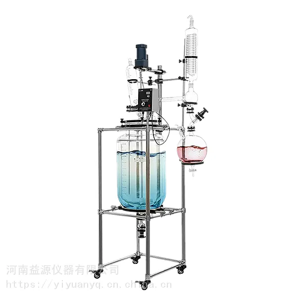 制药厂/实验室/YYSF-50L双层玻璃反应釜夹套双层玻璃反应釜