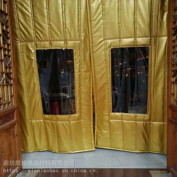 胜城工艺品店皮革阻燃棉门帘壁纸店防水牛津布棉门帘可印logo