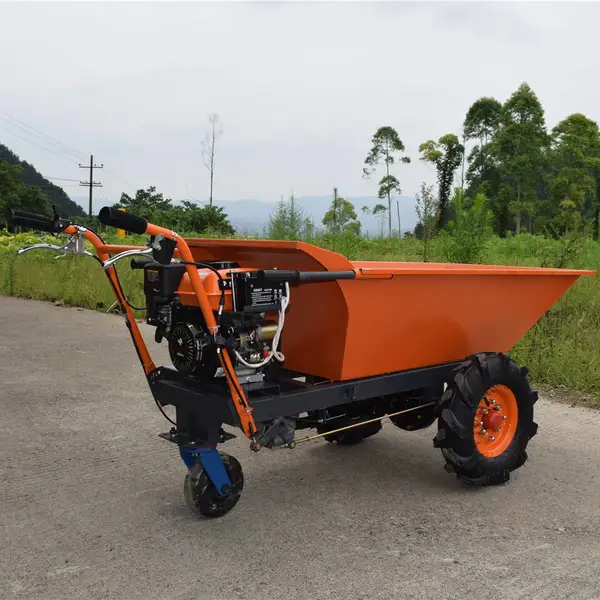 岷焜MK-750AD汽油手推车工地运输车汽油平板运输车汽油电启动斗车