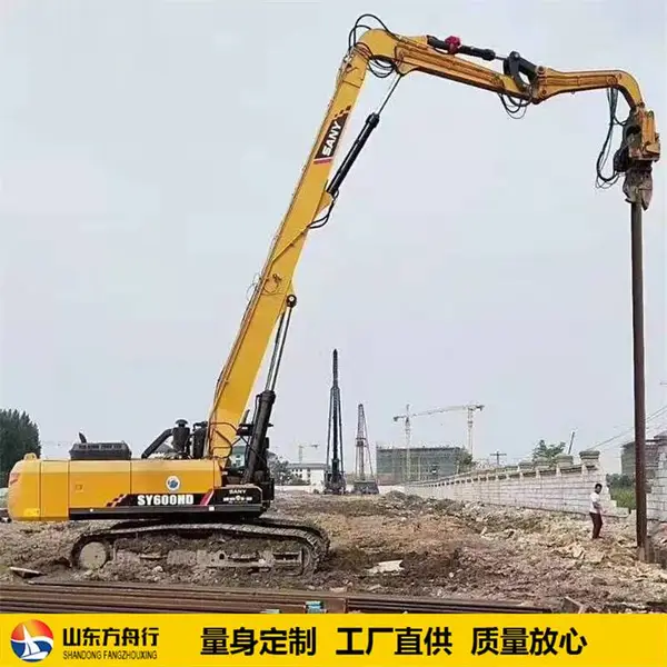 打桩挖掘机改装 方舟行勾机打桩臂定制工厂