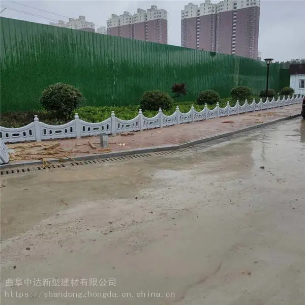 预制水泥仿天然石护栏 混凝土仿石园林景观护栏 大理石水泥栏杆