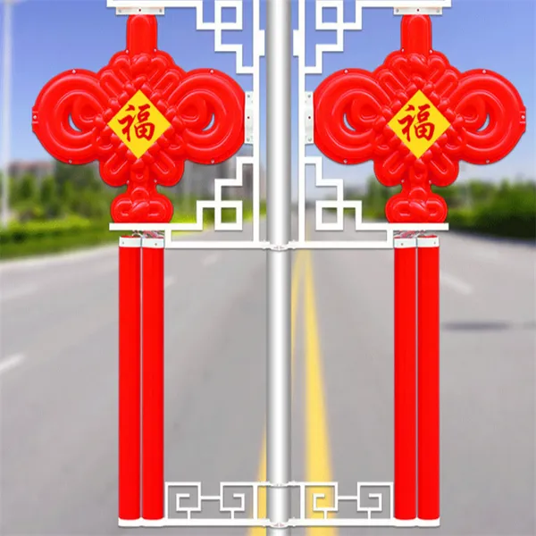 芯鹏达古典联通中国结双灯80W路灯杆景观照明XPD-ZGJ27