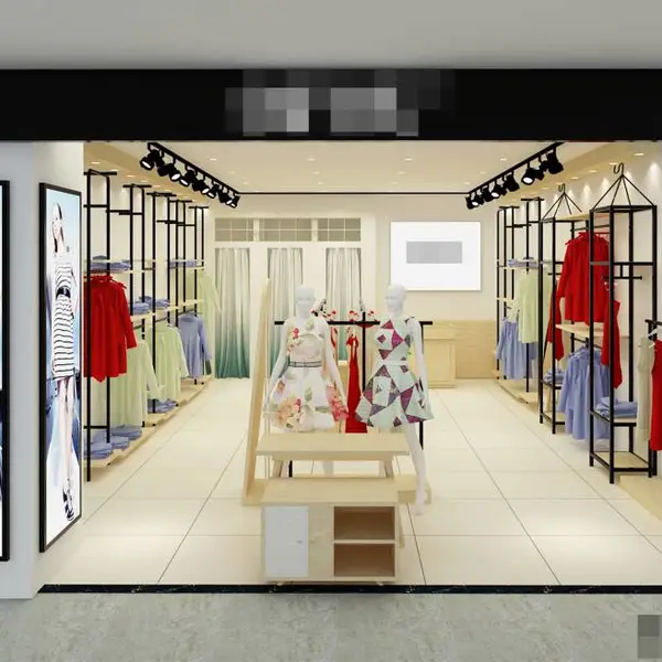 男女服装陈列柜内衣展示柜鞋烤漆展柜不锈钢挂衣货架定做230213006