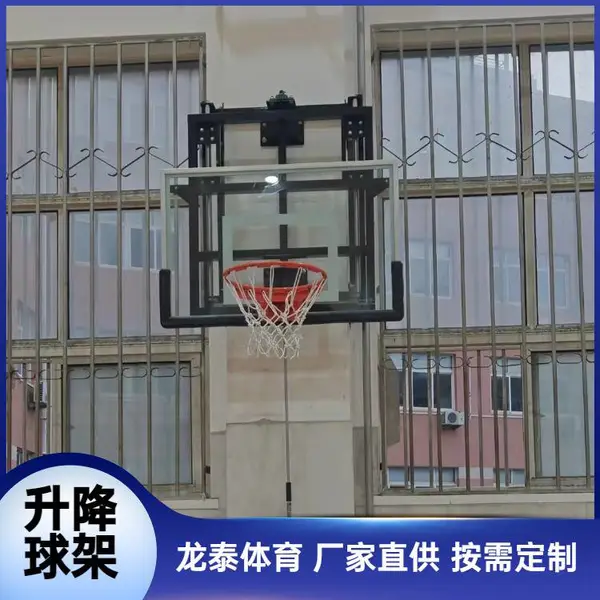 龙泰室内壁挂升降篮球架 垂直升降高度1M-3.05M 支持定制