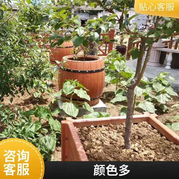 水泥仿木户外景观花箱 伟宏抗紫外线花钵 城市园林工程花槽生产厂家