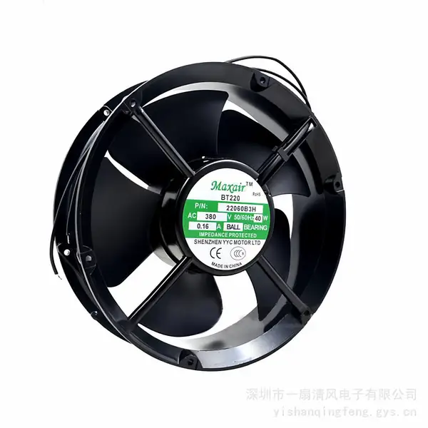 Maxair BT220 22060B3H AC380V 40W 0.16A 机柜轴流散热风扇22CM