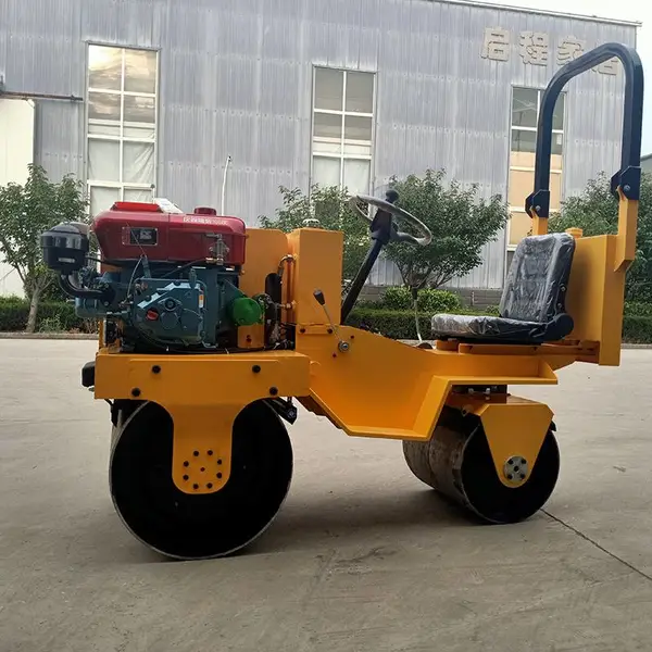 小型绿化带土方压实机 久恒双钢轮沥青路面压路碾 座驾式小型压路机
