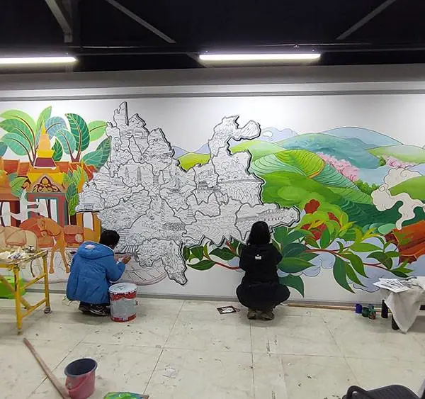 云南昆明楚雄大理保山曲靖德宏芒市临沧思茅普洱西双版纳景洪玉溪红河蒙自文山昭通墙体彩绘手绘墙绘墙画