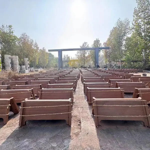 伟宏建材定制户外组合式景观花箱 仿木纹种植箱 成品水泥花盆