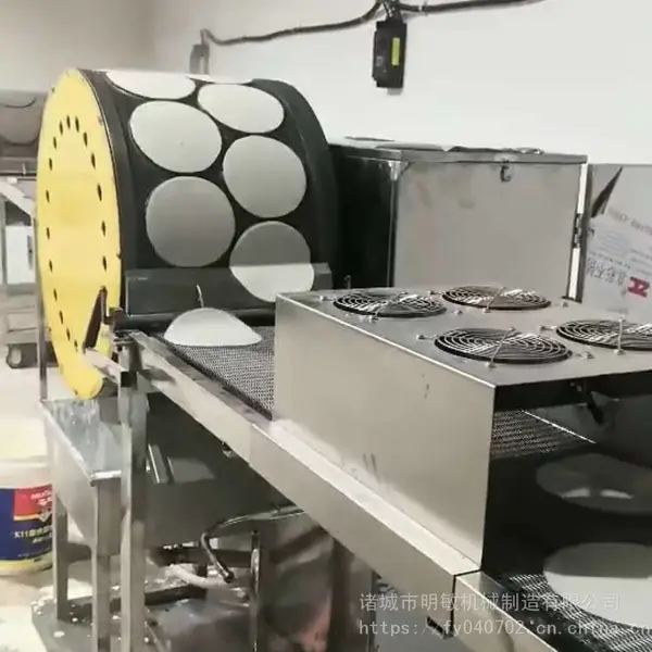 小型烤鸭饼机 圆形烤鸭饼机 全自动多功能卷饼机明敏制造