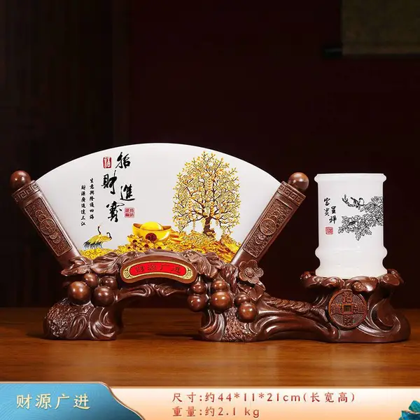 曲艺书法协会成立周年活动庆典伴手礼定制玉石笔筒嘉宾留念礼物