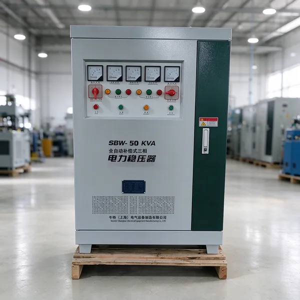 380V200V冷库制冷设备用SBW-50KVA三相全自动补偿式电力稳压器