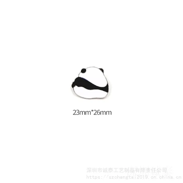 熊猫盼盼徽章,成都景点胸章,玻璃漆胸章厂