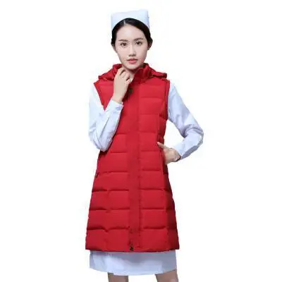 保暖无袖棉服冬季防寒 男女医生护士马甲