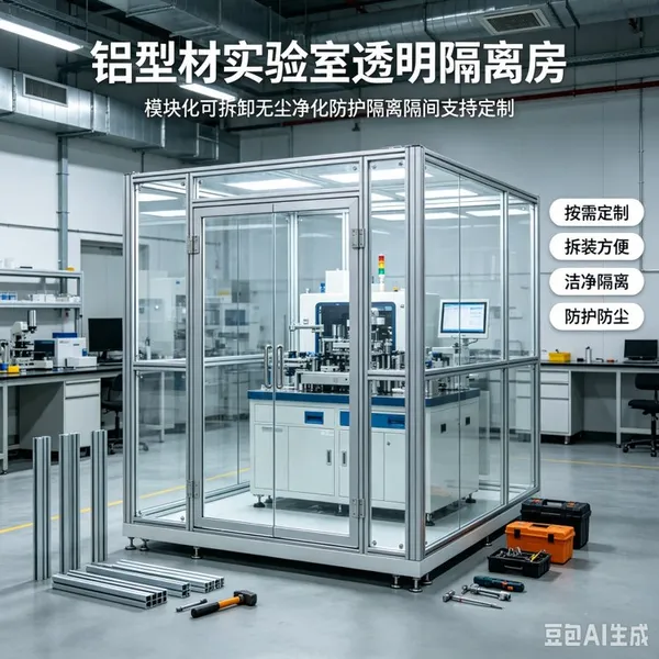铝型材实验室透明隔离房 模块化可拆卸无尘净化防护隔离隔间支持