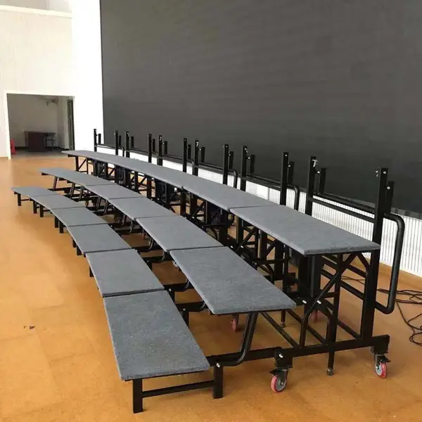立式折叠合唱台可定制生产 加厚铝合金合唱台阶礼堂汇演合唱团合影台