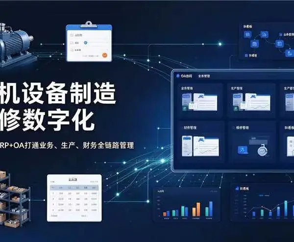 管家婆 ERP+OA 协同平台|电机设备制造 & 维修行业数字化解决方案