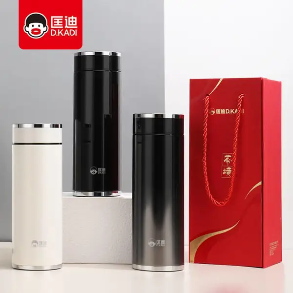 匡迪5213号316旋薄内胆真空商务杯 304外壳 简约礼盒装 可印logo