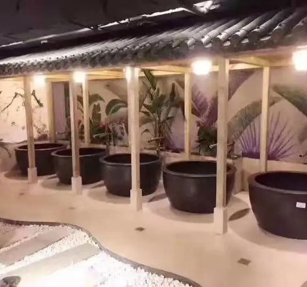 定做日式陶瓷泡澡缸 澡堂洗浴大缸