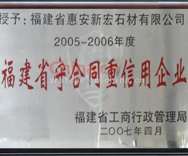 福建省守合同重信用企业