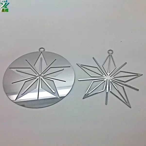 金属镀银镂空吊坠定制五角星镂空创意精美书签吊坠定制五金饰品礼品
