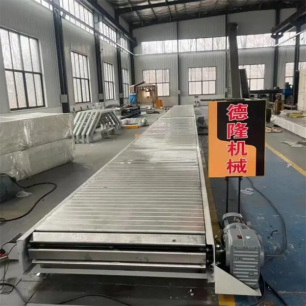 塑料网带输送机 PLC控制皮带输送机 链板冲孔漏渣输送机