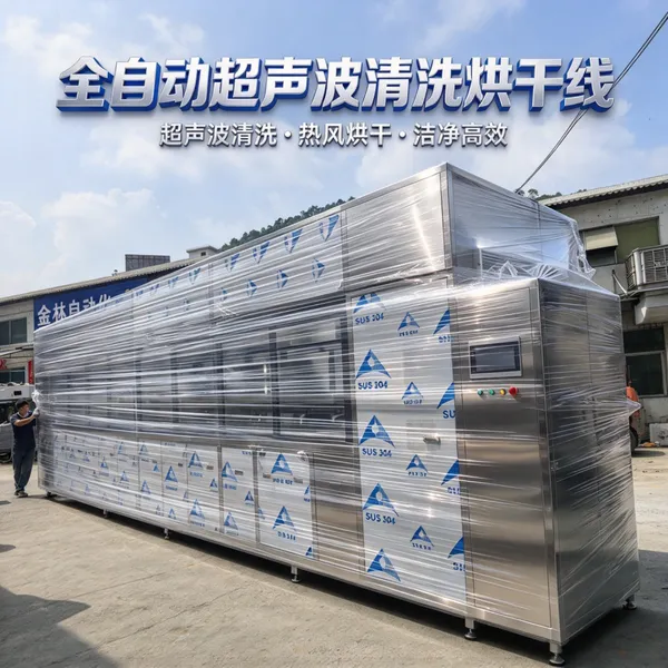 全自动超声波清洗烘干线液冷半导体除油漂洗烘干一体设备非标定制