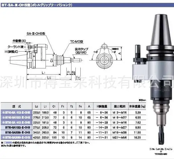 日本加藤KATO高刚性 攻丝丝攻丝锥刀柄MT5-HA2035 MT4-HA2035夹头