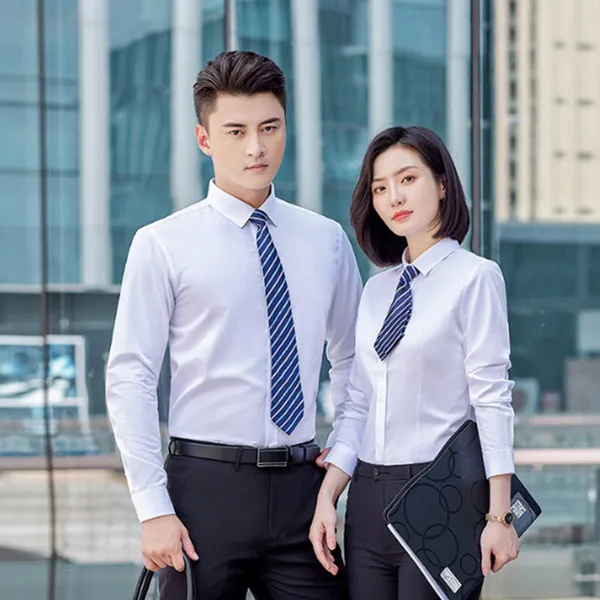 白云区男女衬衫 工作服定制 定做职业装衬衣 商务免烫衬衫 定制团体服