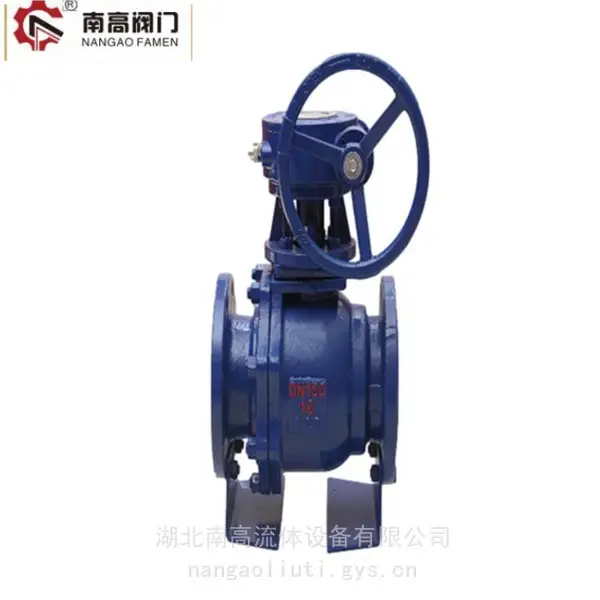 衬氟球阀 Q341F46-25C 法兰连接南高阀门 涡轮传动耐腐蚀